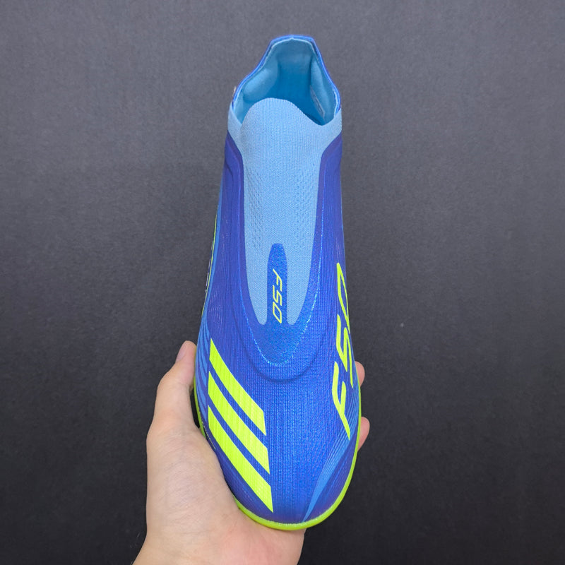 Chuteiras Society Messi x Adidas F50 Elite sem cadarço TF