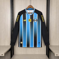 Camisa l Oficial do Grêmio 26/27 Manga Longa - Completa com Patrocínios
