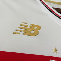 Camisa Feminina Oficial do São Paulo 25/26 Baby Look completa com Patrocínios - Libertadores