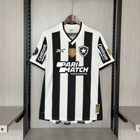 Camisa Oficial do Botafogo 24/25 Completa com Patrocínios - Campeão da Libertadores
