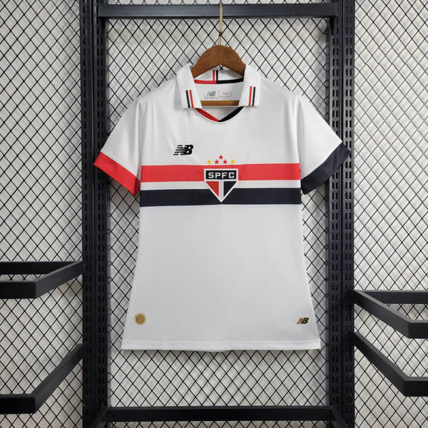 Camisa Feminina Oficial do São Paulo 24/25 Baby Look - Versão Torcedor