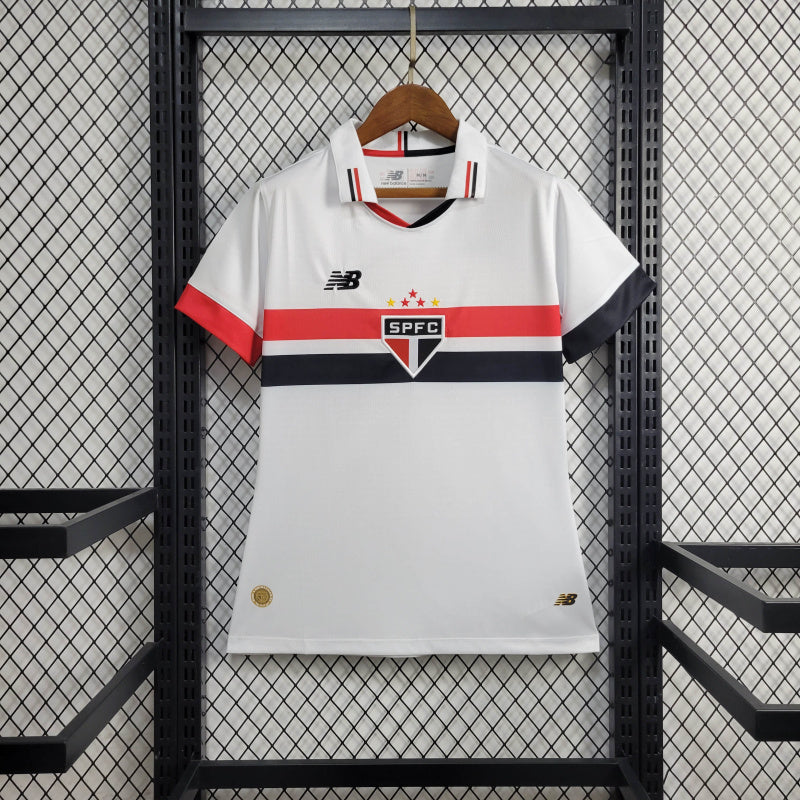 Camisa Feminina Oficial do São Paulo 24/25 Baby Look - Versão Torcedor