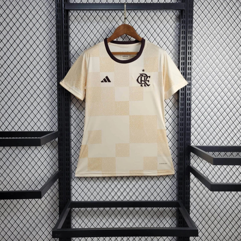 Camisa Feminina Oficial do CR Flamengo 24/25 Baby Look - Treino