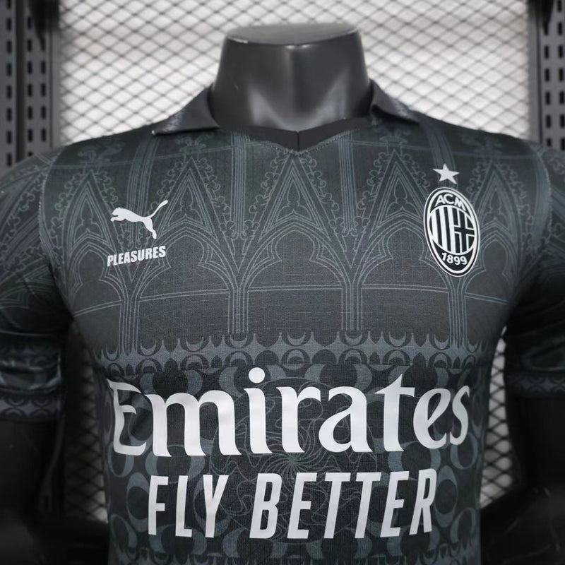 Camisa Oficial do Milan 24/25 Versão Jogador - Polo Al black