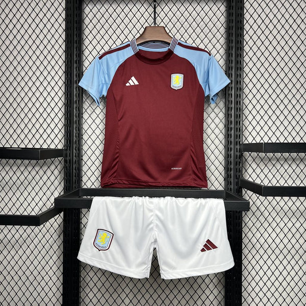 Conjunto Infantil Oficial do Aston Villa 24/25 - Kids