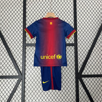 Conjunto Retrô Infantil Oficial do Barcelona 2012/2013 - Kids