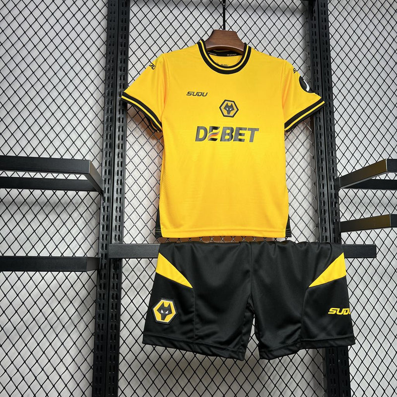 Conjunto Infantil Oficial do Wolverhampton 24/25 - Kids