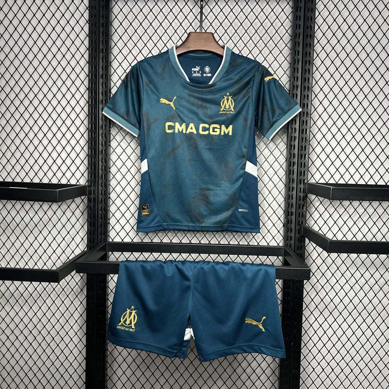 Conjunto Infantil Oficial do Olympique de Marseille 24/25 - Kids