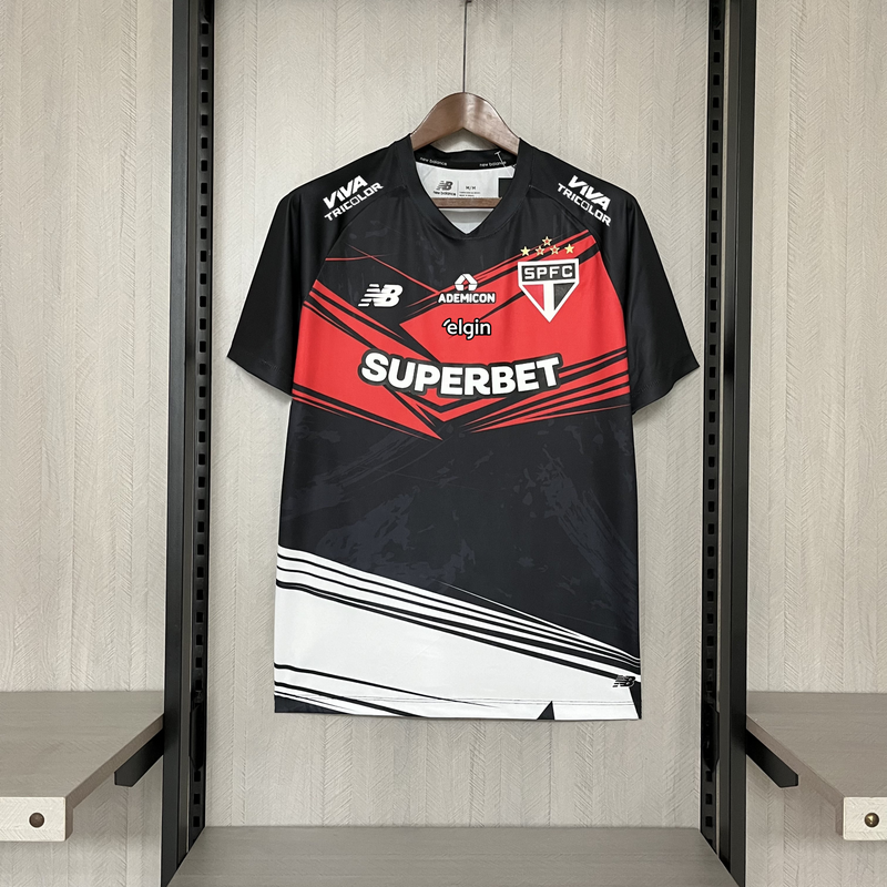 Camisa Oficial do São Paulo 25/26 Goleiro - Completa com Patrocínios