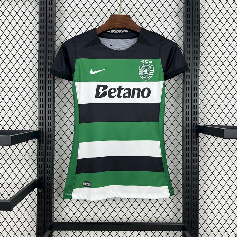 Camisa Feminina Oficial do Sporting 24/25 - Baby Look