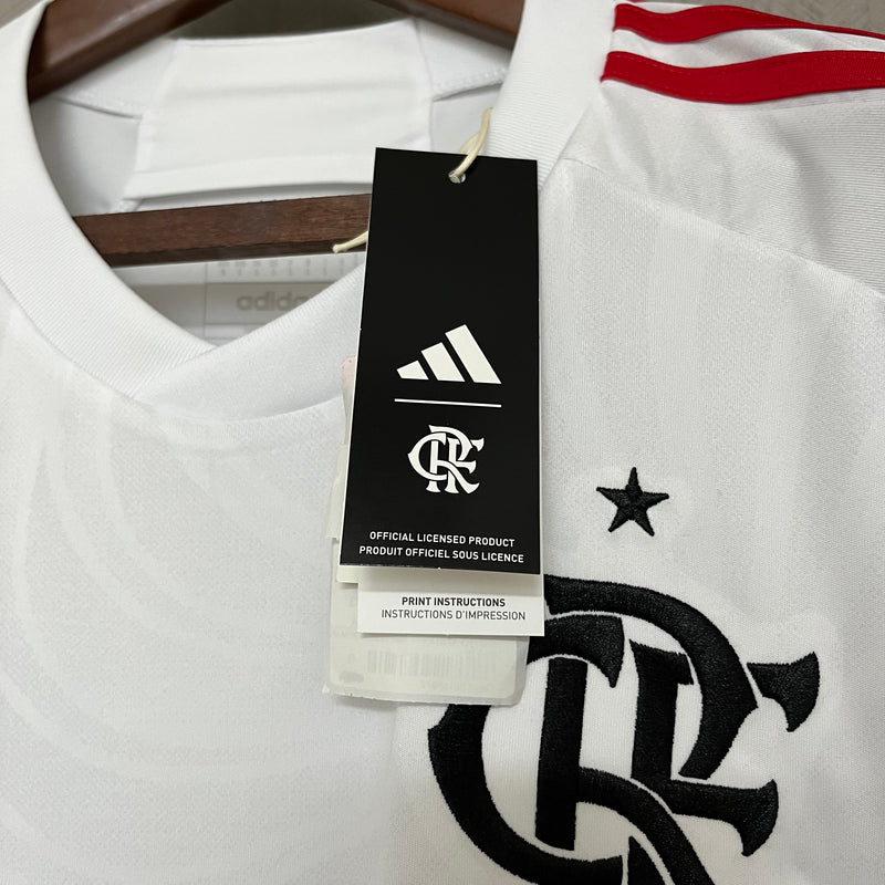 Camisa 2 Oficial do CR Flamengo 24/25 Versão Torcedor - Completa com Patrócinios
