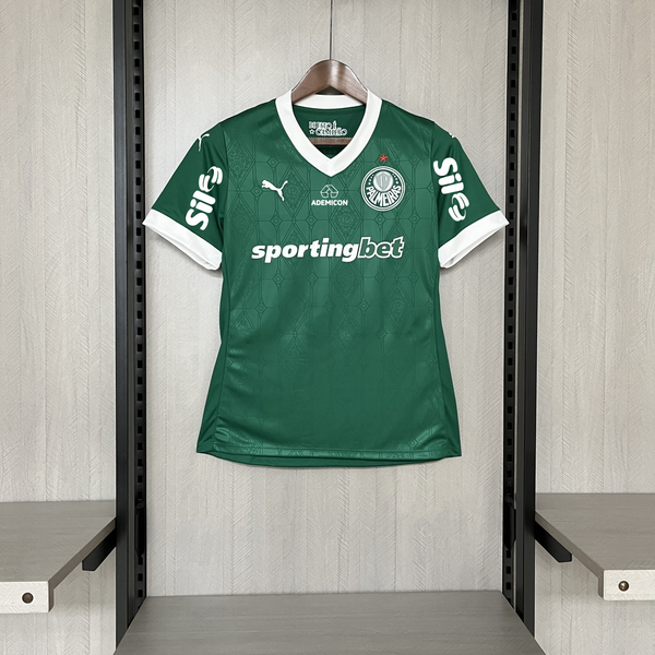 Camisa Feminina Oficial do Palmeiras 25/26 Completa com Patrocinios - Baby Look