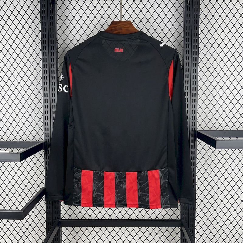 Camisa Oficial do Milan 25/26 - Manga Longa