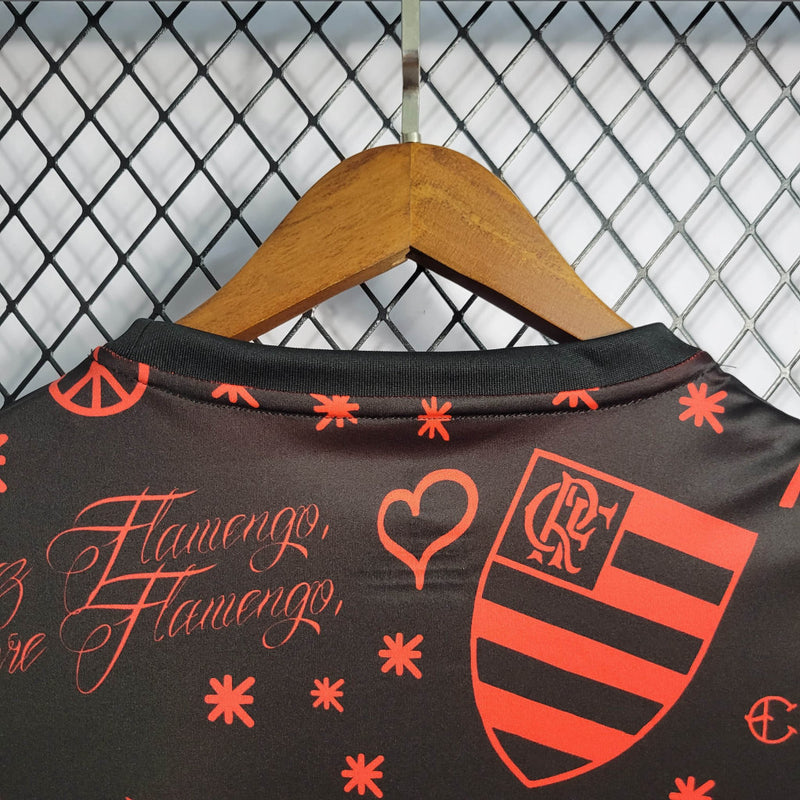 Camisa Oficial do CR Flamengo 22/23 Pré Jogo - Completa com Patrocínio