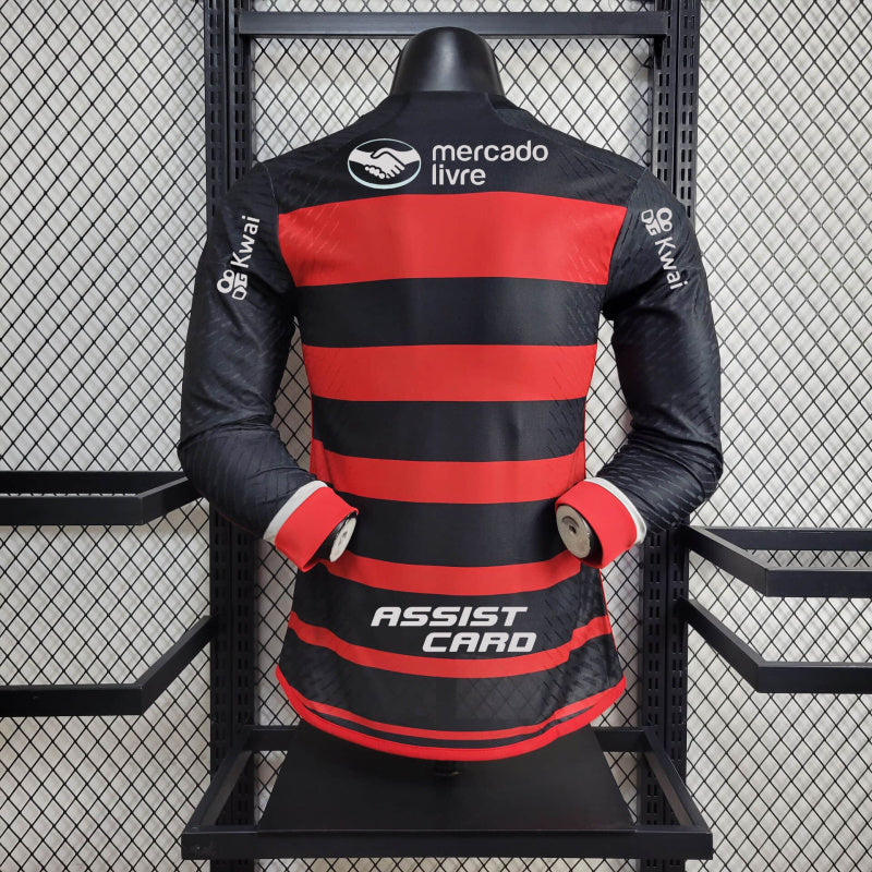 Camisa Oficial do CR Flamengo 24/25 Manga Longa - Completa com Patrocínios
