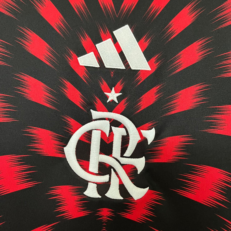 Camisa Oficial do CR Flamengo 25/26 Pré Jogo - Pacth Campeão
