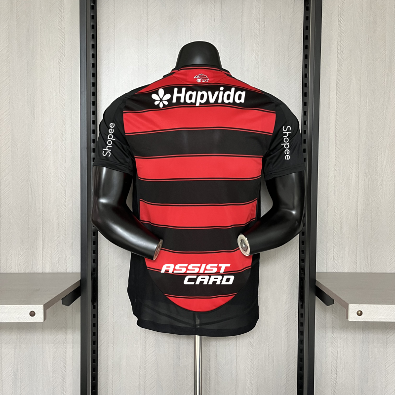 Camisa Oficial do CR Flamengo 25/26 Versão Jogador - Completa com Patrocínios