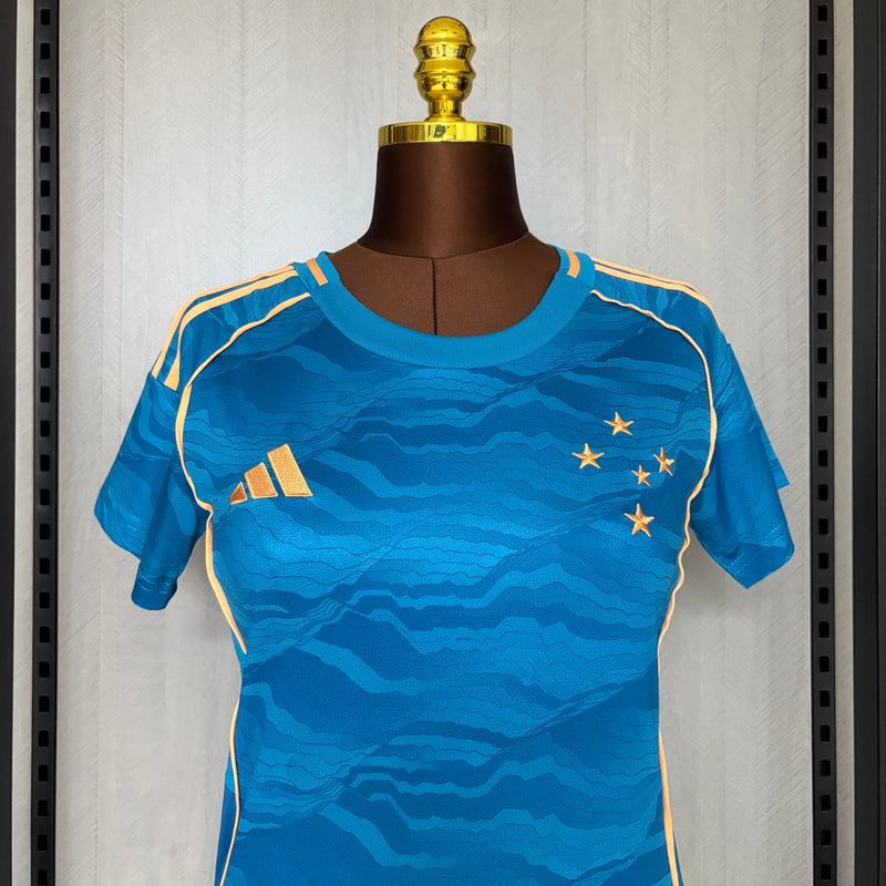 Camisa 3 Feminina Oficial do Cruzeiro 25/26 - Baby Look