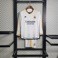 Conjunto Infantil Oficial do Real Madrid 23/24 Manga Longa - Kids