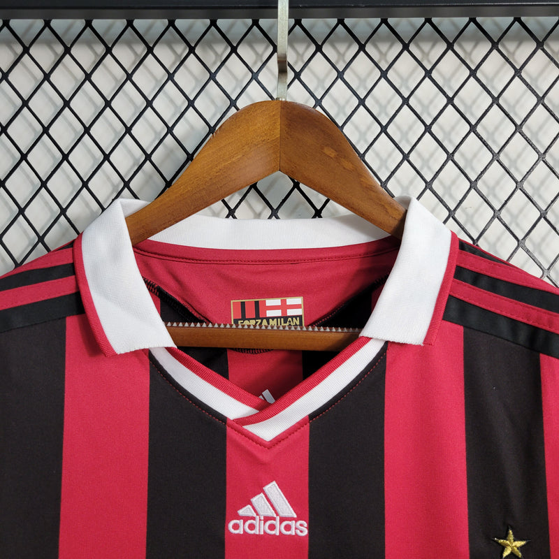 Camisa Retrô do Milan 2009/2010 - Manga Longa