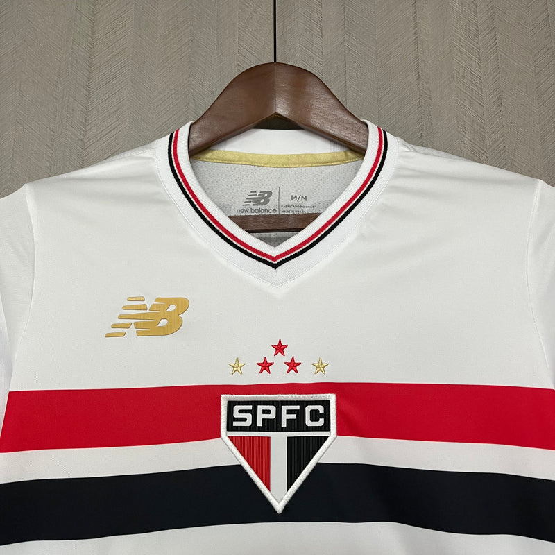 Camisa Feminina Oficial do São Paulo 25/26 Baby Look - Completa com Patrocínios