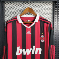 Camisa Retrô do Milan 2009/2010 - Manga Longa