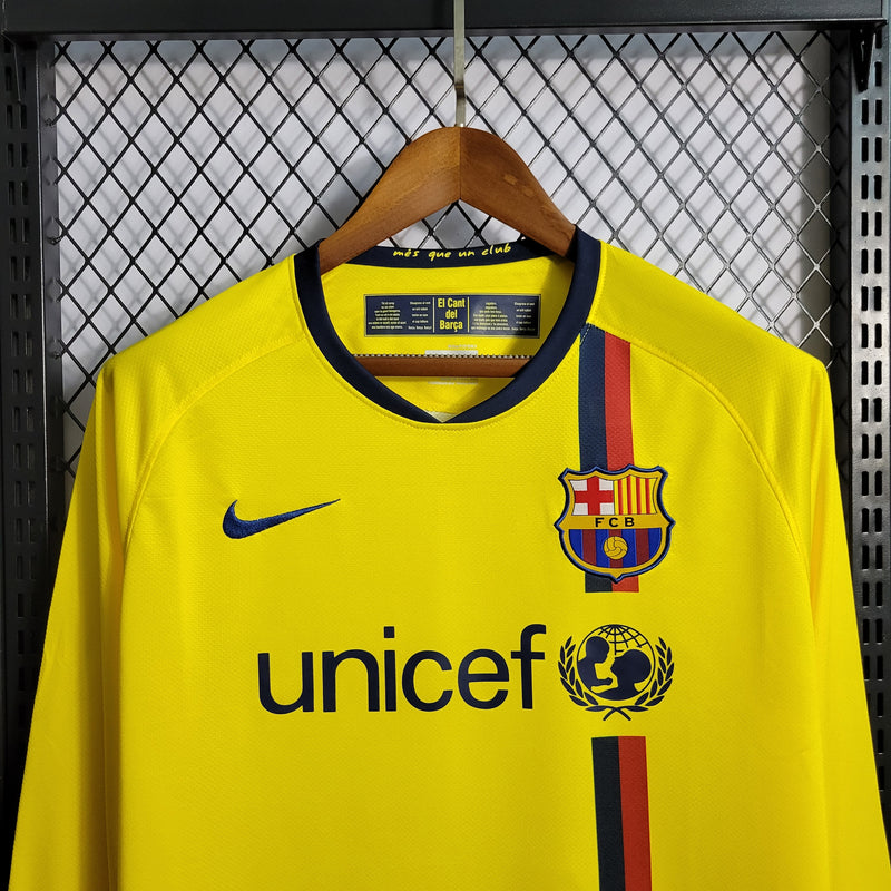 Camisa Retrô do Barcelona 2008/2009 - Manga Longa