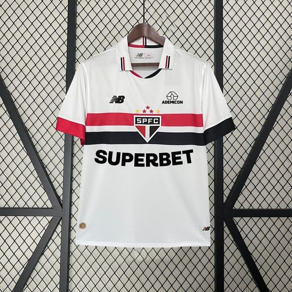 Camisa Oficial do São Paulo 24/25 Versão Torcedor - Completa com Patrocínios