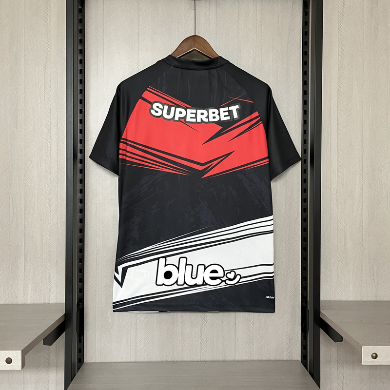Camisa Oficial do São Paulo 25/26 Goleiro Completa com Patrocínios - Libertadores