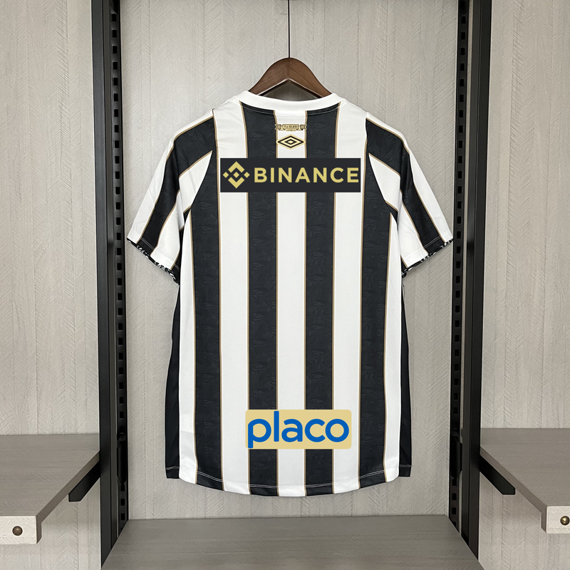 Camisa Oficial do Santos 24/25 Versão Torcedor - Completa com Patrócinios