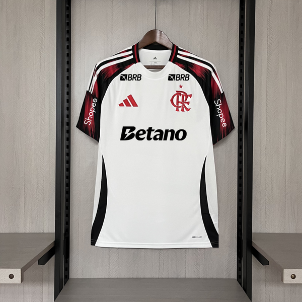 Camisa 2 Oficial do CR Flamengo 25/26 Versão Torcedor - Completa com Patrocínios