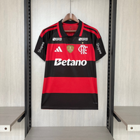 Camisa Oficial do CR Flamengo 26/27 - Completa com Patrocínios (+Pacth Libertadores)