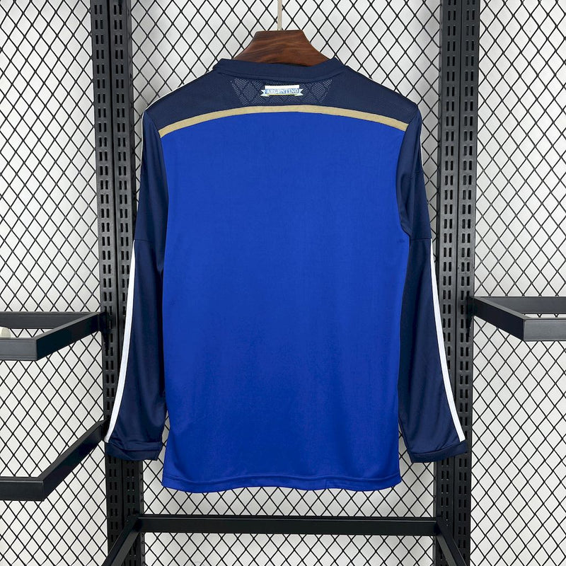 Camisa Retrô da Argentina 2014 - Manga Longa