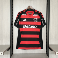 Camisa Oficial do CR Flamengo 25/26 Versão Torcedor - Completa com Patrocínios