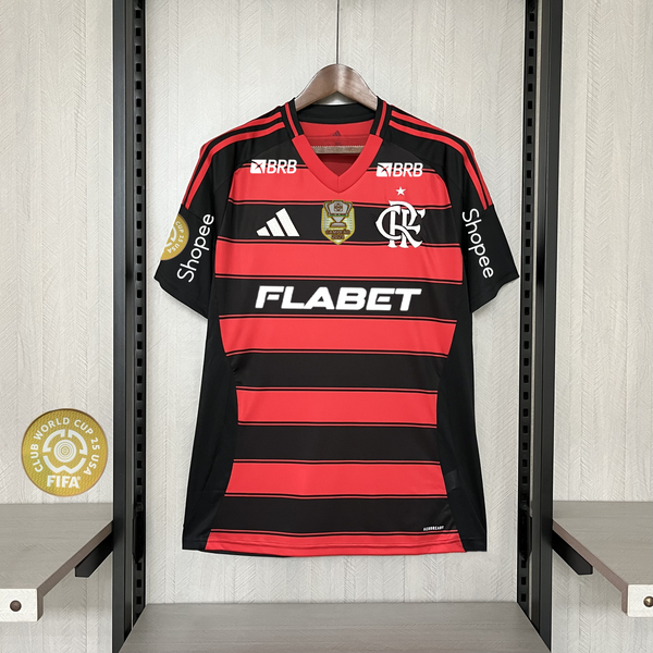 Camisa Oficial do CR Flamengo 25/26 Completa com Patrocínios - Mundial de Clubes