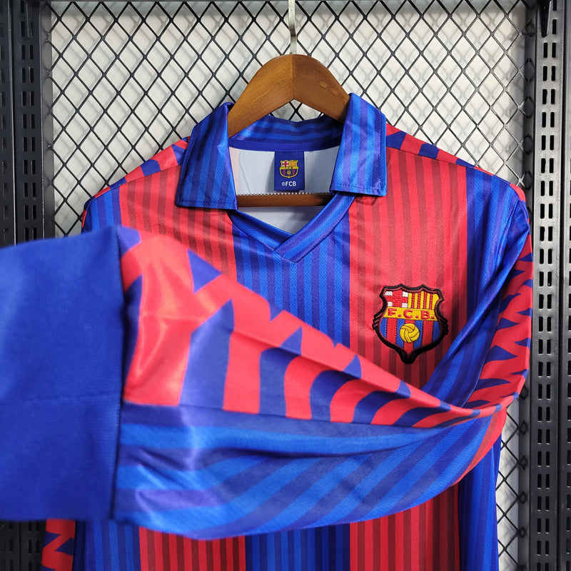Camisa Retrô do Barcelona 1992 - Manga Longa