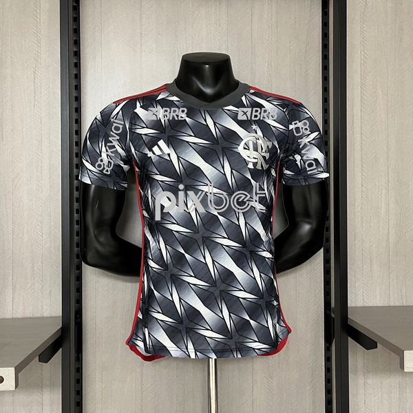 Camisa 3 Oficial do CR Flamengo 24/25 Versão Jogador - Completa com Patrócinios