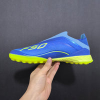 Chuteiras Society Messi x Adidas F50 Elite sem cadarço TF
