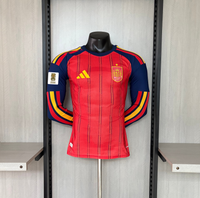 Camisa Oficial da Espanha 26/27 Manga Longa - (+Pacth)