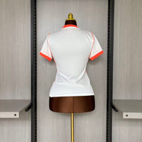 Camisa 2 Feminina Oficial da Holanda 26/27 - Baby Look