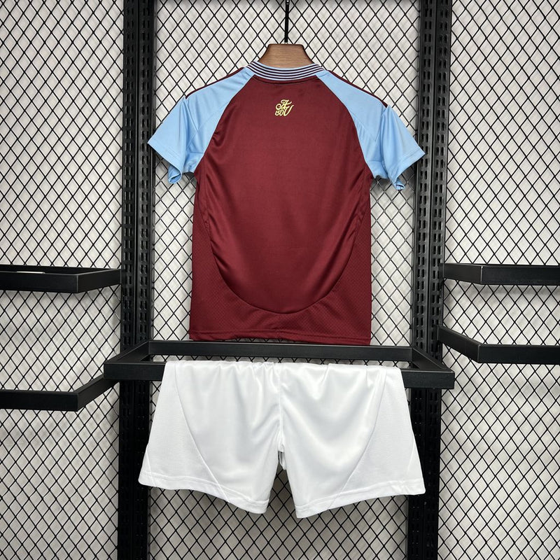 Conjunto Infantil Oficial do Aston Villa 24/25 - Kids