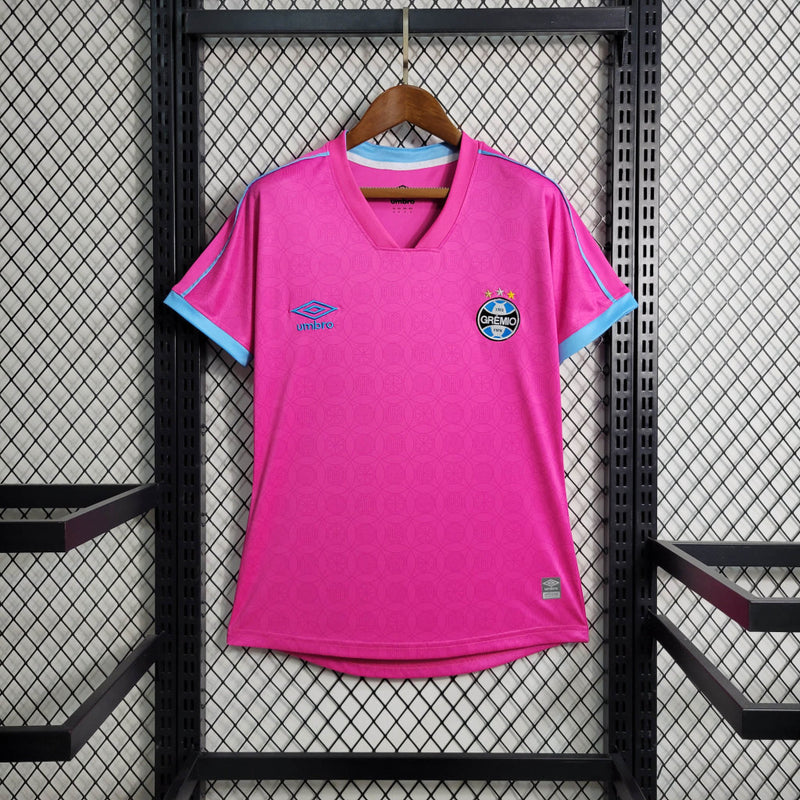 Camisa Feminina Oficial do Grêmio 23/24 Baby Look - Outubro Rosa