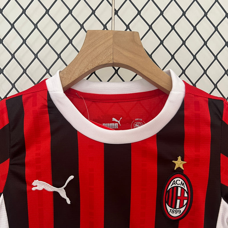 Conjunto infantil Oficial do Milan 24/25 - Infantil