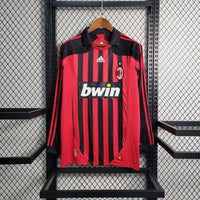 Camisa Retrô do Milan 2007/2008 - Manga Longa