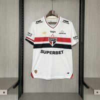 Camisa Oficial do São Paulo 25/26 Versão Torcedor - Completa com Patrocínios