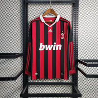 Camisa Retrô do Milan 2009/2010 - Manga Longa
