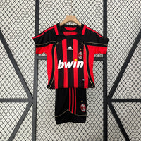 Conjunto Retrô Infantil Oficial do Milan 2006/2007 - Kids