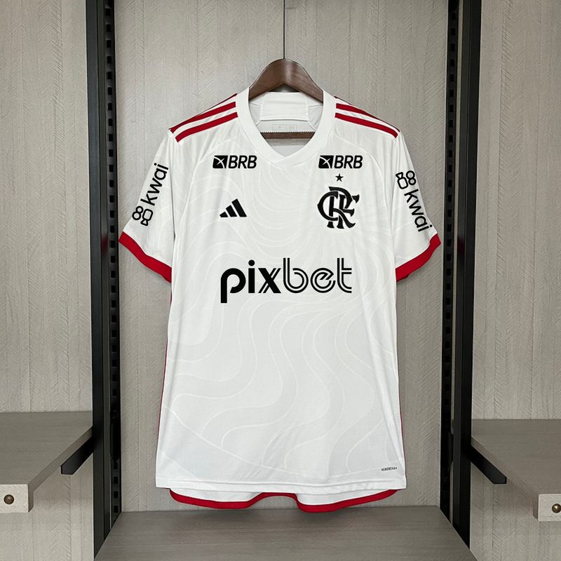 Camisa 2 Oficial do CR Flamengo 24/25 Versão Torcedor - Completa com Patrócinios