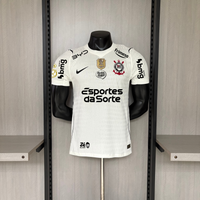 Camisa Oficial do Corinthians 26/27 Jogador - (+ Patrocínios + Pacth Copa do Brasil Campeão + Pacth Brasileirão)
