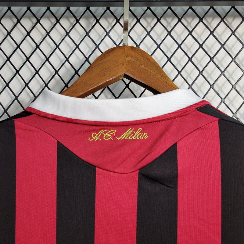 Camisa Retrô do Milan 2009/2010 - Manga Longa